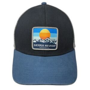 Rove Trucker Hat Black Blue One Size Sierra Nevada Brewing Beer Patch Mesh Back